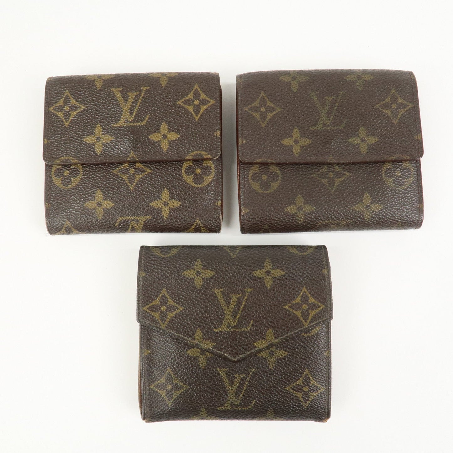 Louis Vuitton Monogram Set of 3 Wallets Brown M61652/M61660