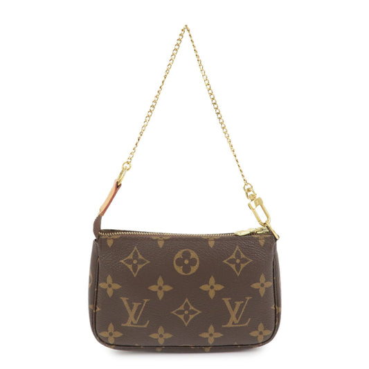 Louis Vuitton Monogram Mini Pochette Accessoires Hand Bag M58009