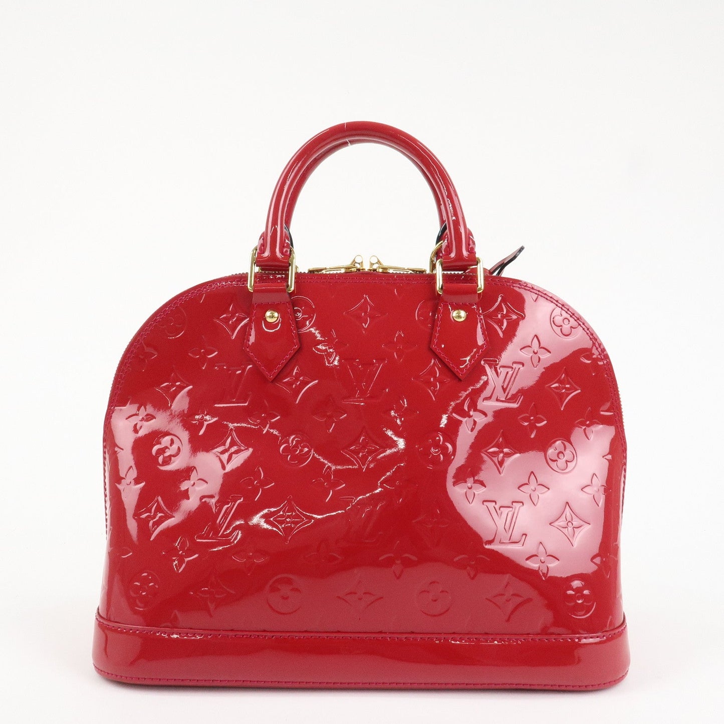Louis Vuitton Monogram Vernis Alma PM Hand Bag Red M91693  d