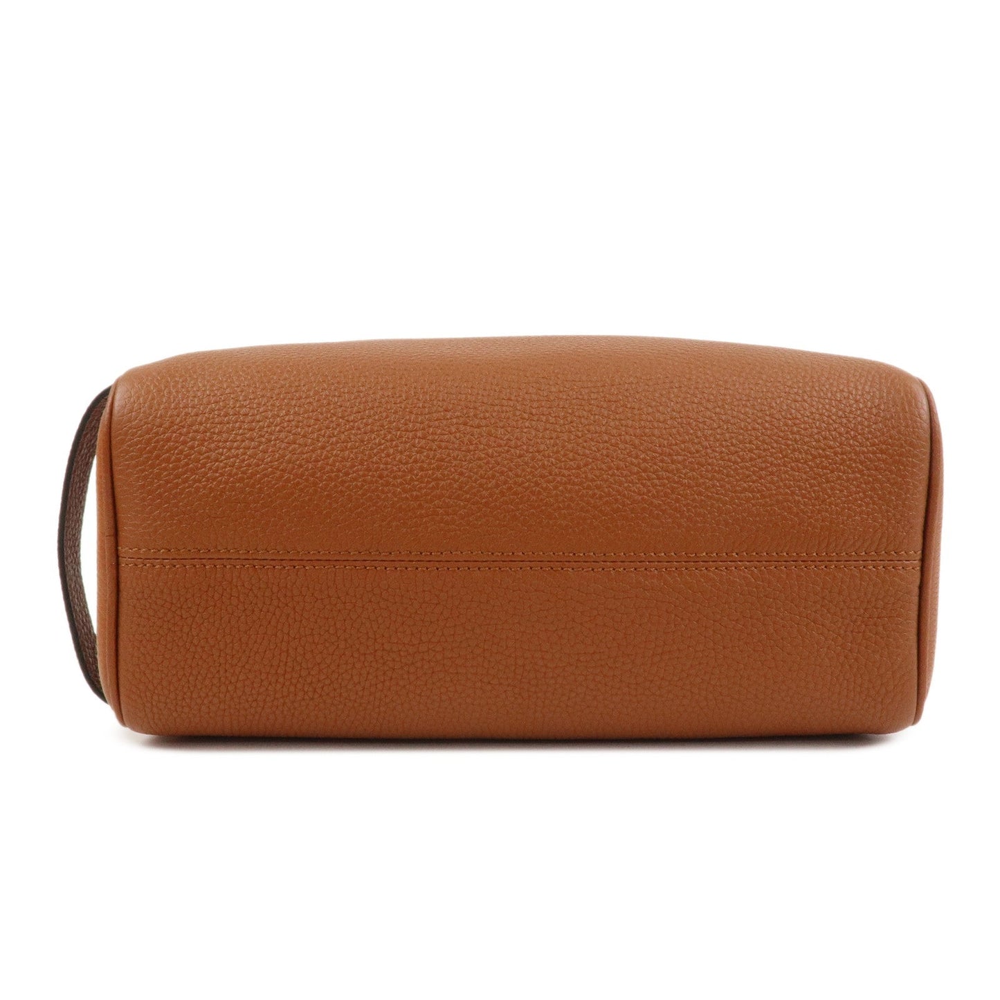 FENDI Leather Clutch Bag Hand Bag Brown 7AS378