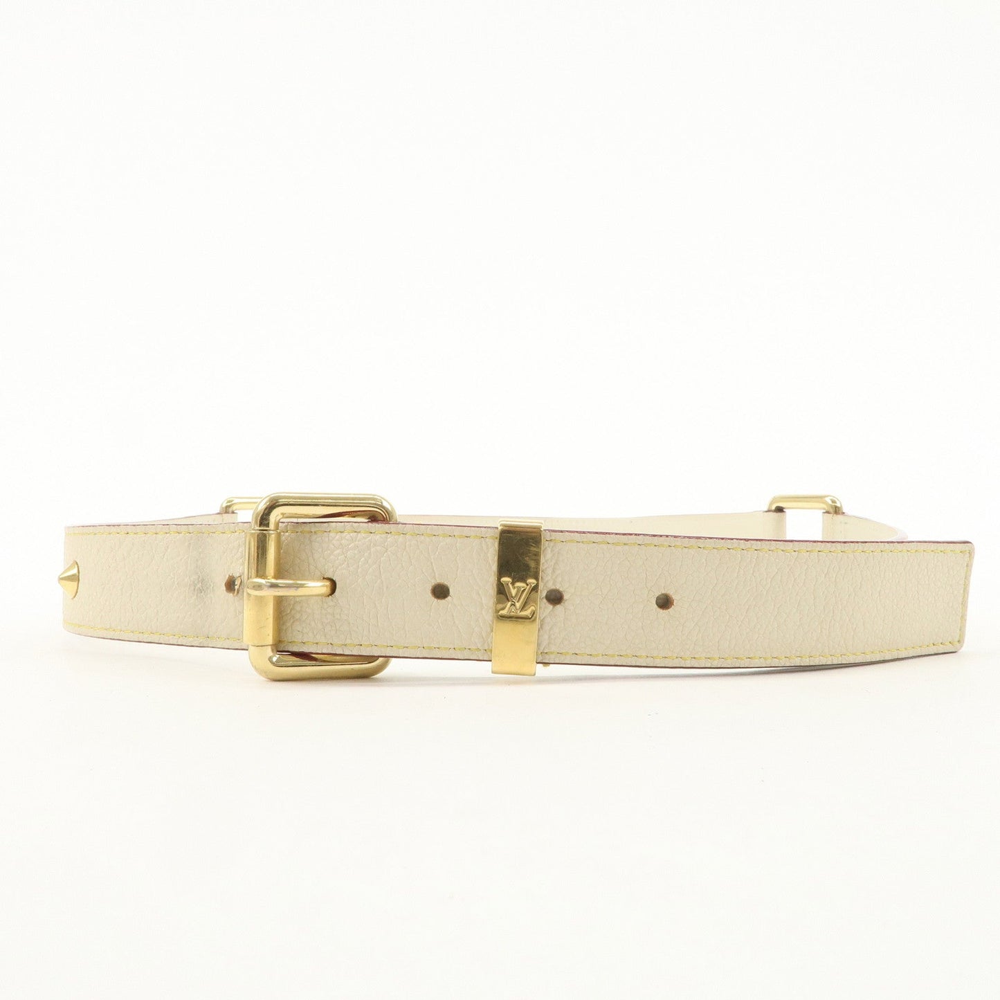 Louis Vuitton Ceinture Suhari Large Leather Belt Blanc M6870U