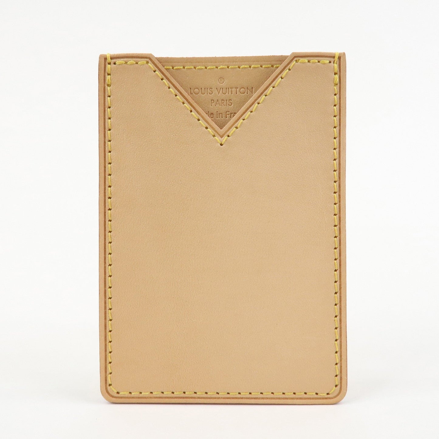 Louis Vuitton Porte-Carte Trunk Leather Card Case Beige M62363