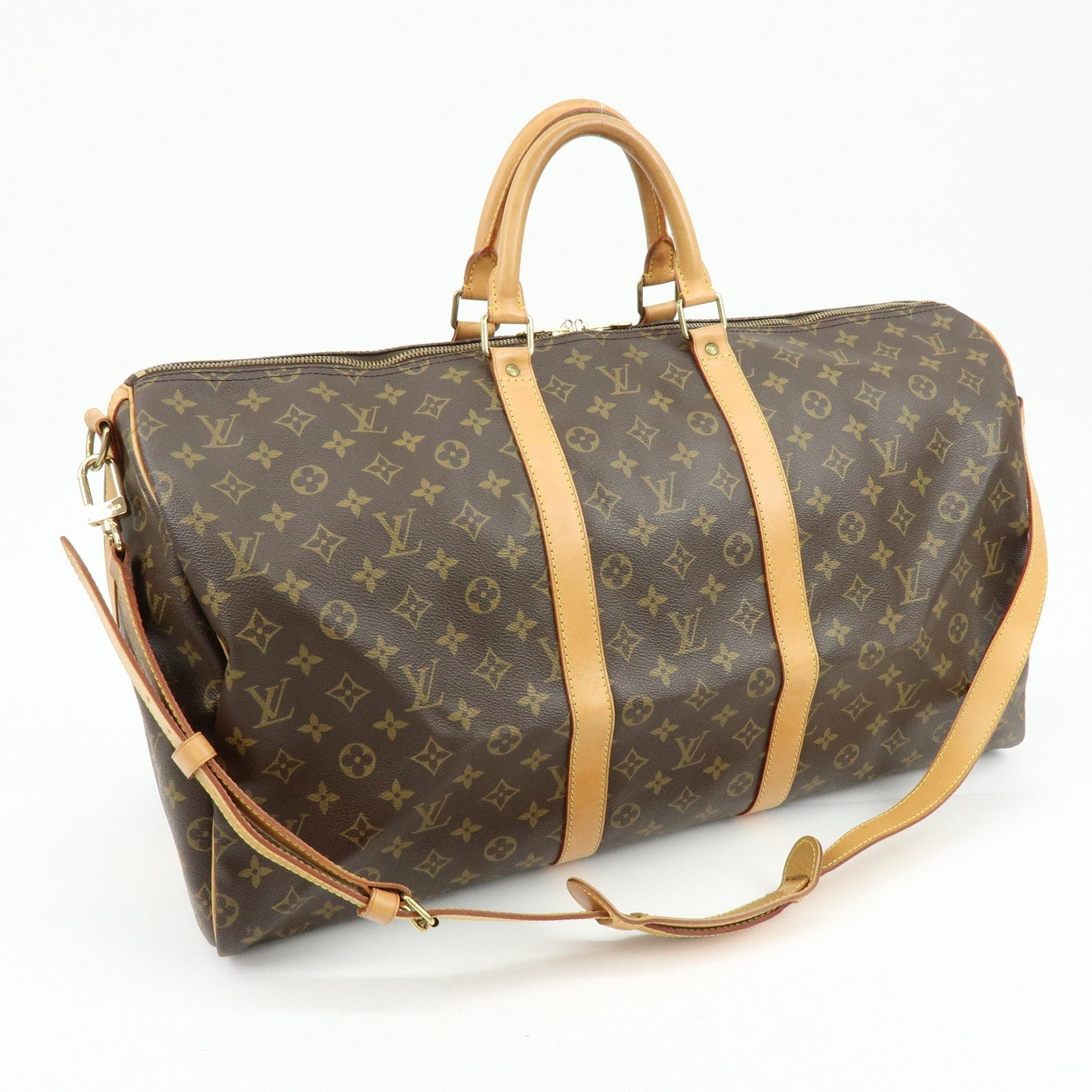 Louis Vuitton Monogram Keep All Bandouliere 55 Boston Bag M41414