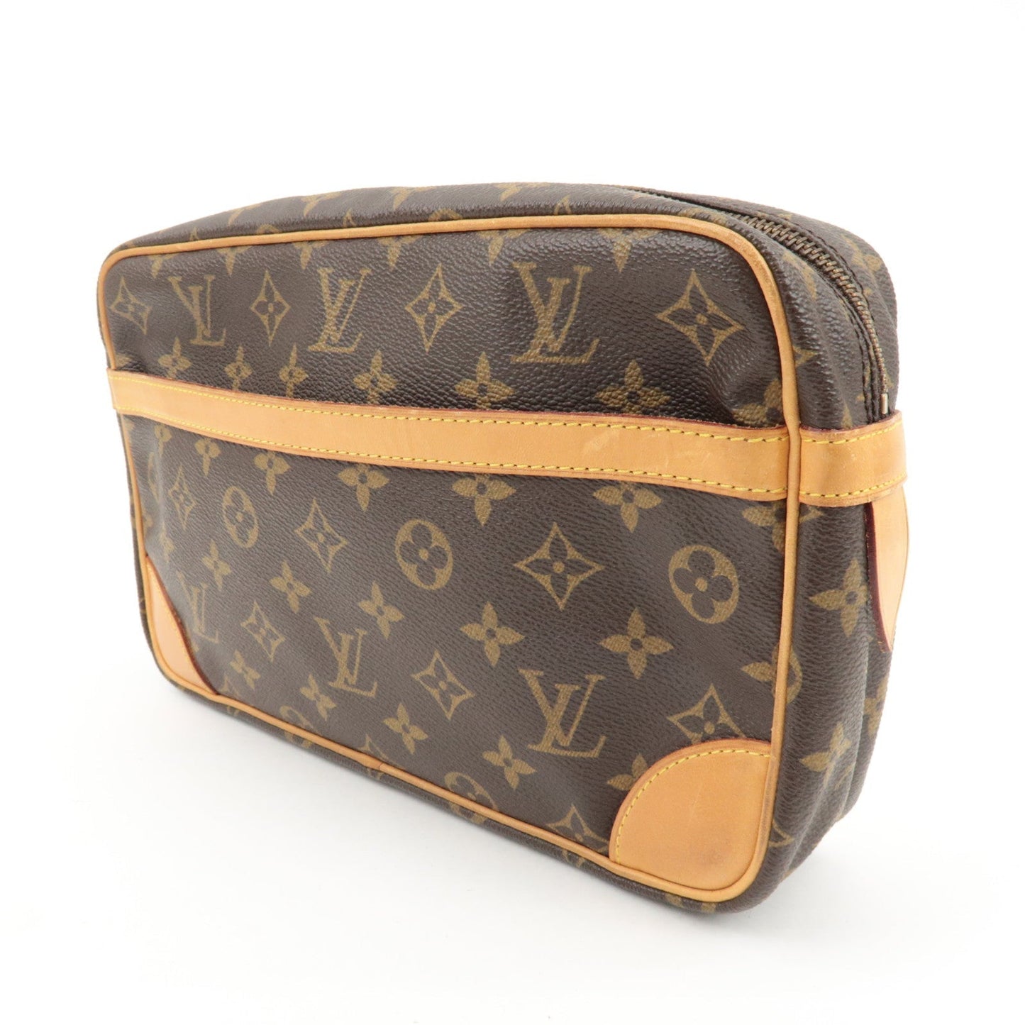 Louis Vuitton Monogram Compiegne 28 Pouch Clutch Bag Brown M51845  d