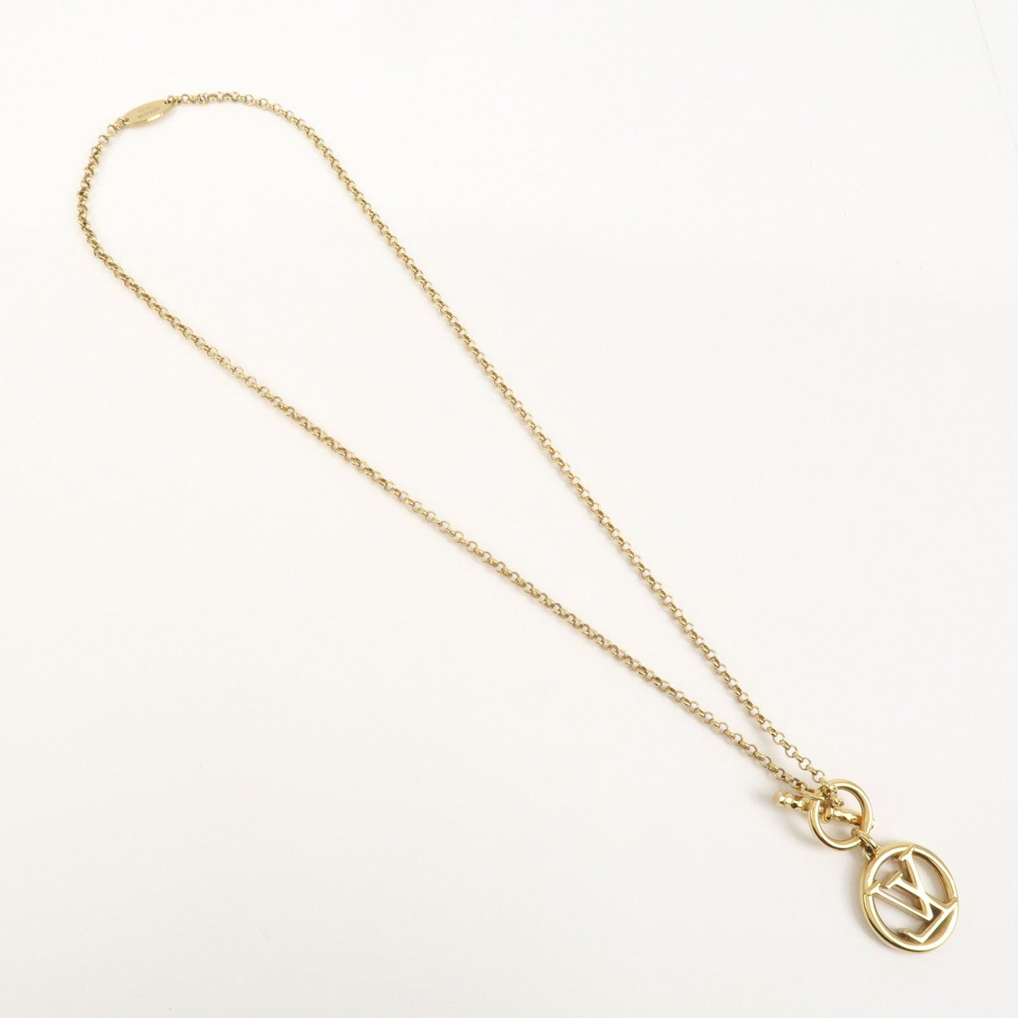 Louis Vuitton Collier Baby Louise Metal Gold Necklace Gold M00598