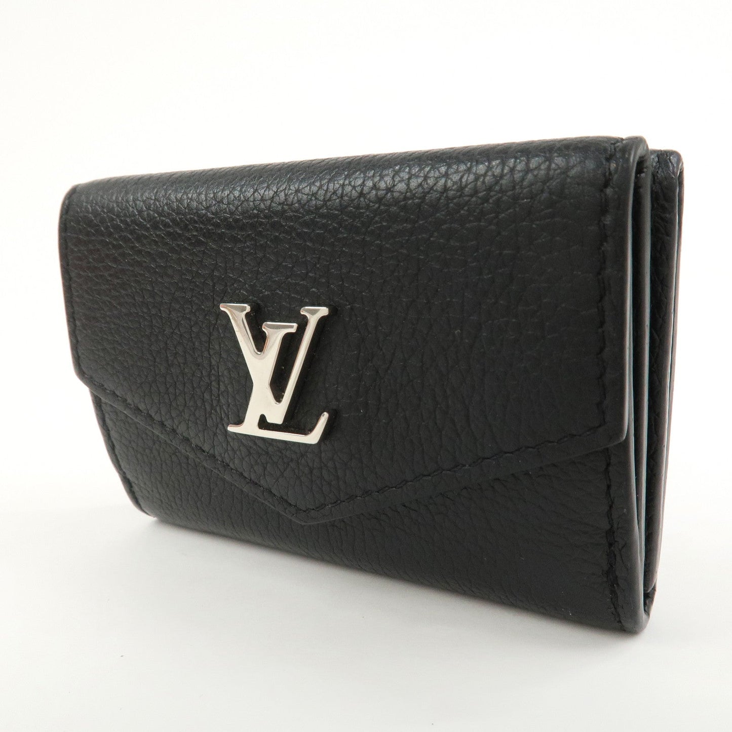 Louis Vuitton Portefeuille Lock Mini Compact Wallet Noir M63921