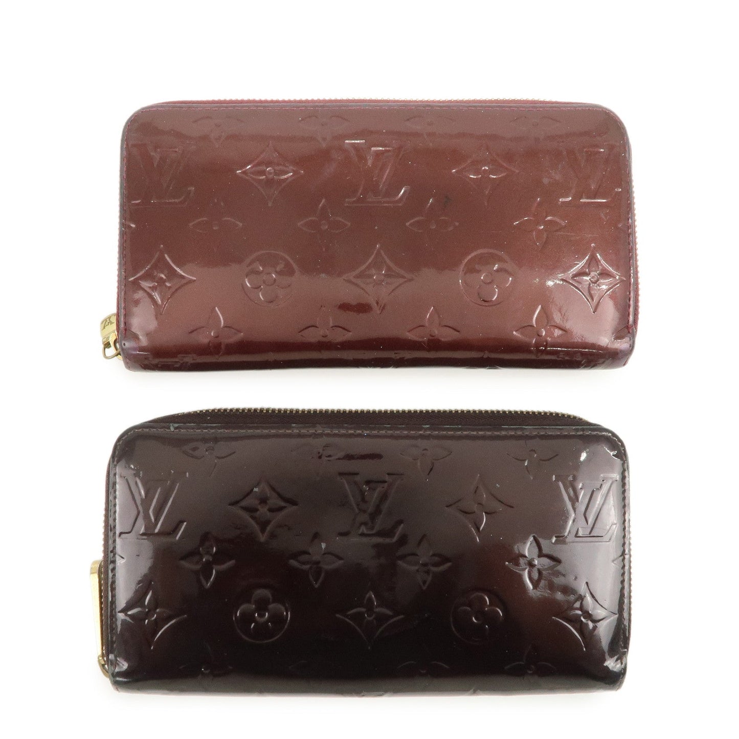 Louis Vuitton Monogram Vernis Leather Set of 2 Wallet M93522/M93575