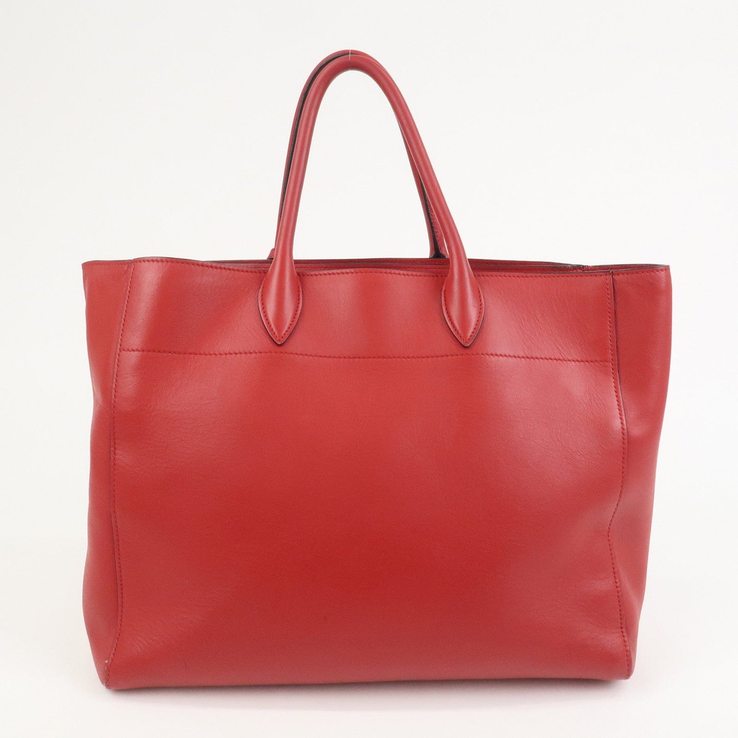 PRADA Logo Leather 2Way Bag Tote Bag Hand Bag Shoulder Bag 1BG041