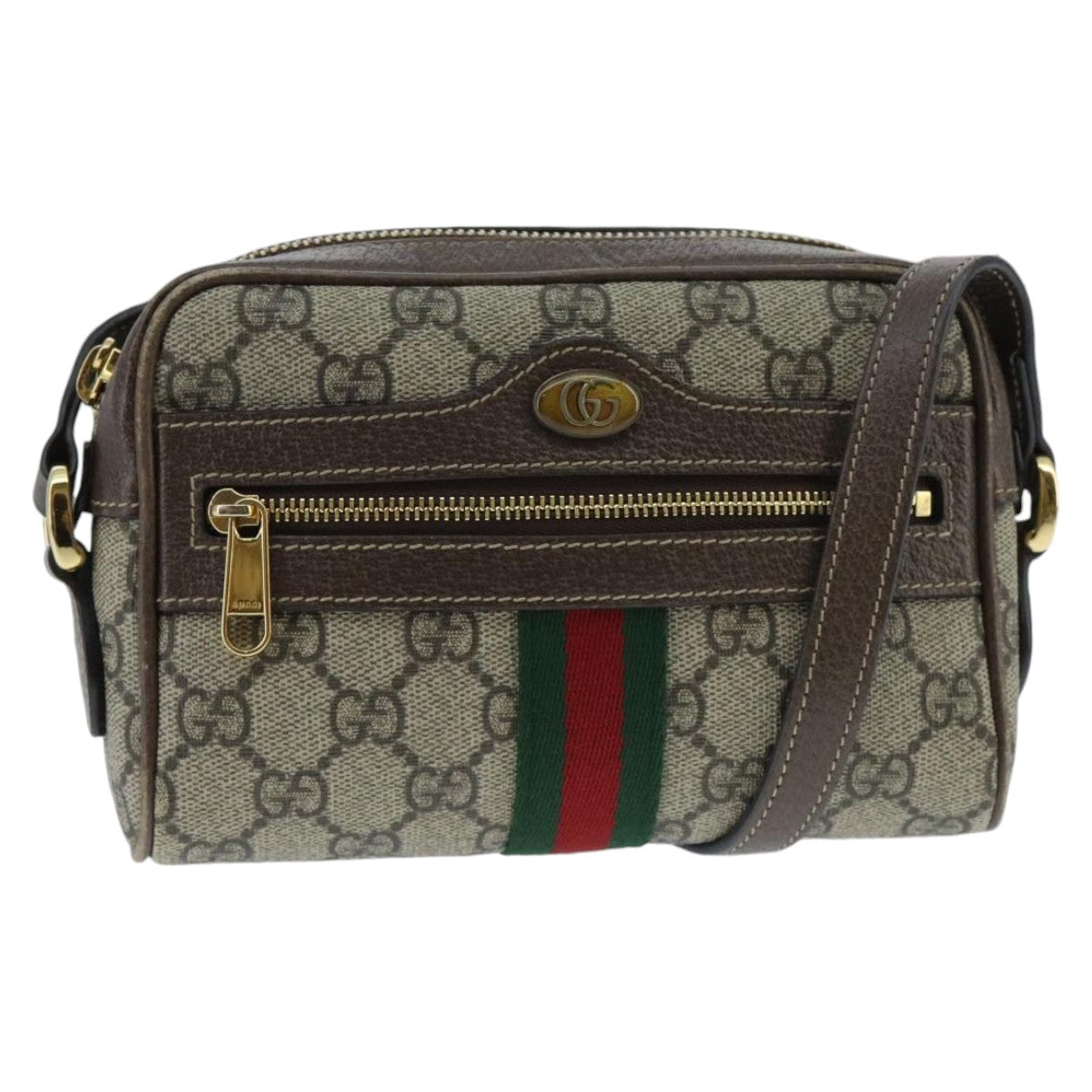 Gucci Ophidia Beige Canvas Shoulder Bag