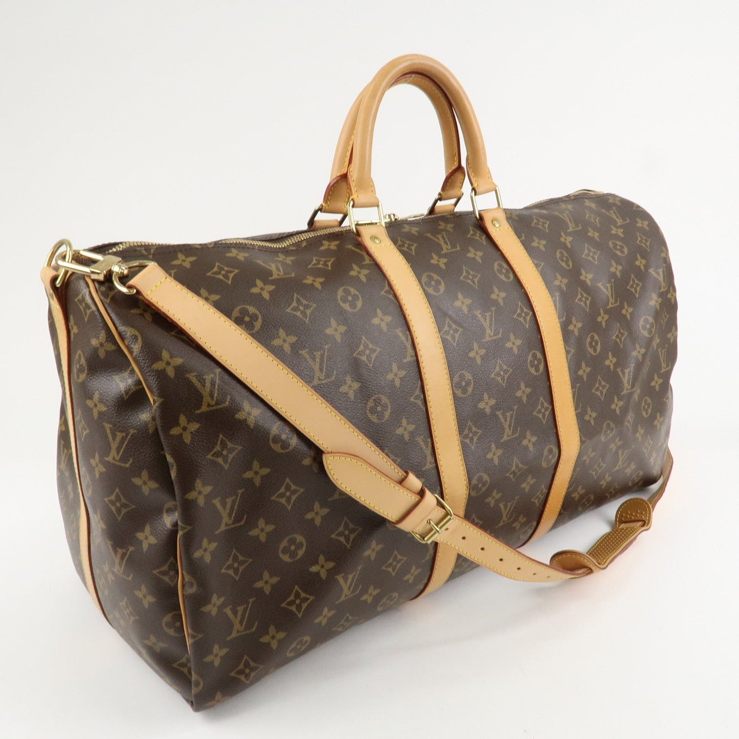Louis Vuitton Monogram Keep All Bandouliere 55 Bag Brown M41414  d