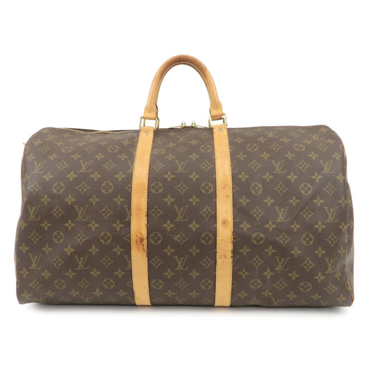 Louis Vuitton Monogram Monogram Keep All 55 Boston Bag Brown M41424  d
