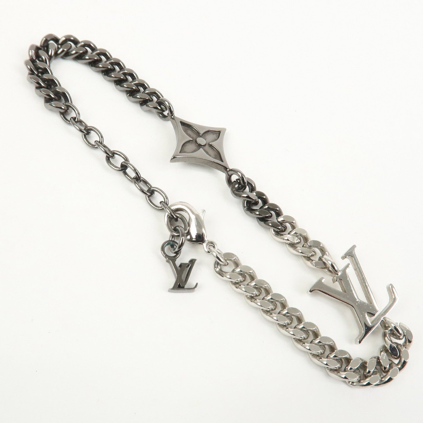 Louis Vuitton Monogram LV Instinct Bracelet Metal Silver M00508