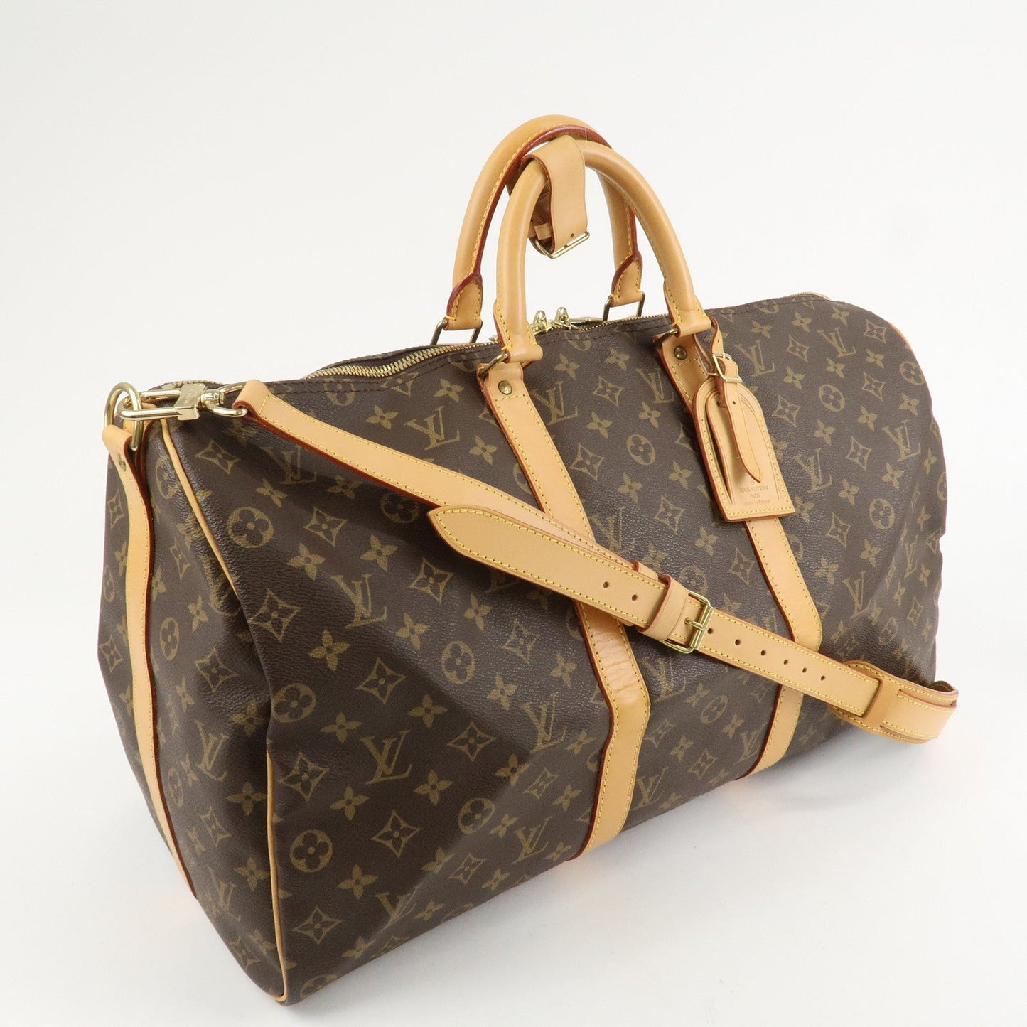 Louis Vuitton Monogram Keep All Bandouliere 50 Boston Bag M41416  d
