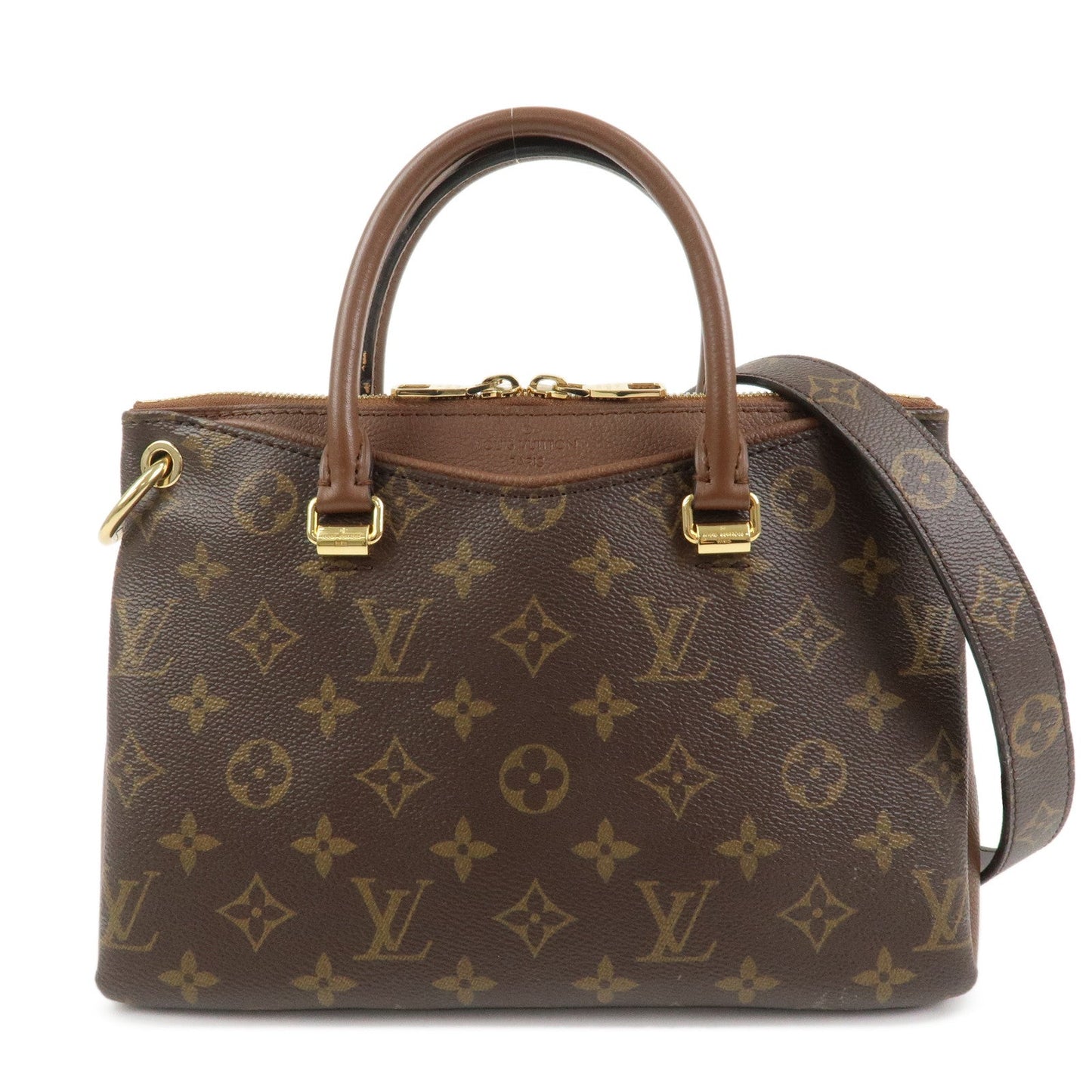 Louis Vuitton Monogram Pallas BB 2Way Bag Hand Bag Brown M43235