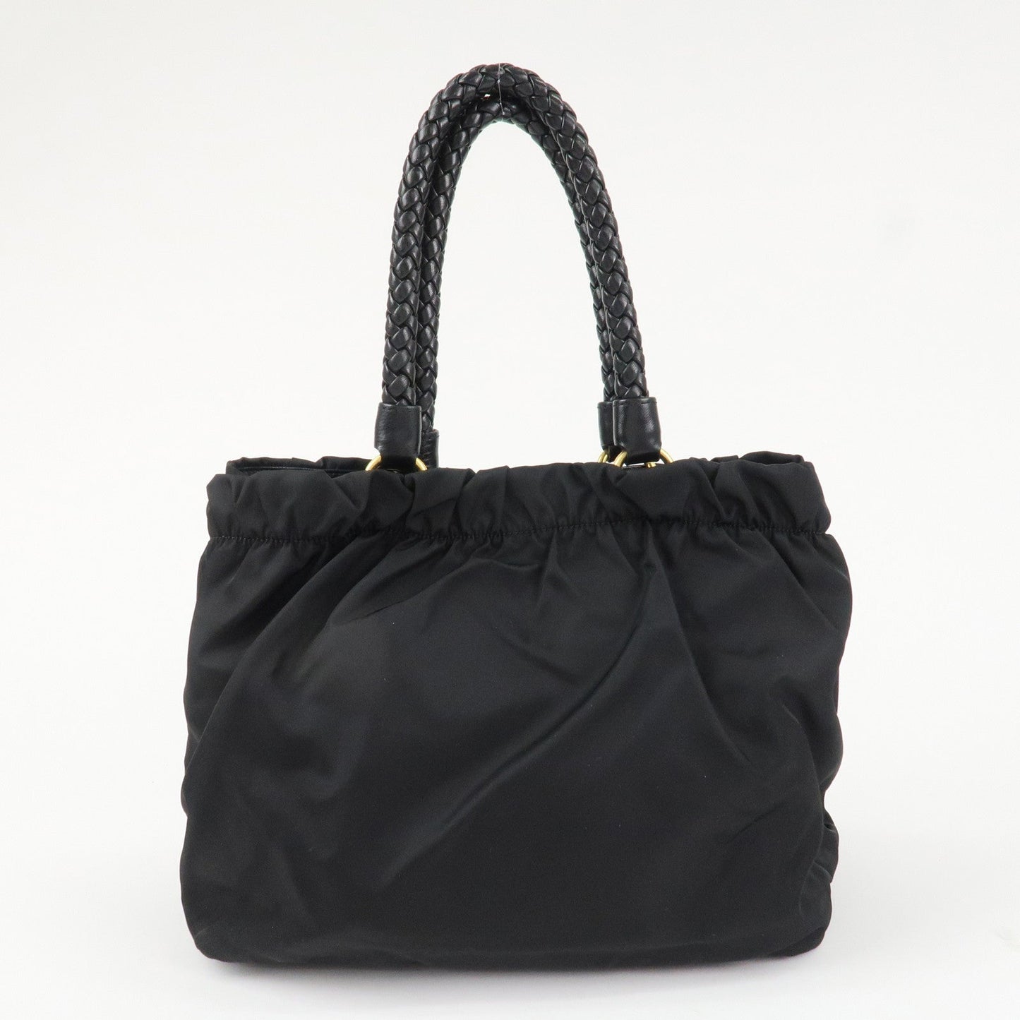 PRADA Logo Nylon Leather 2Way Bag Shoulder Bag Hand Bag Black BN1970  d