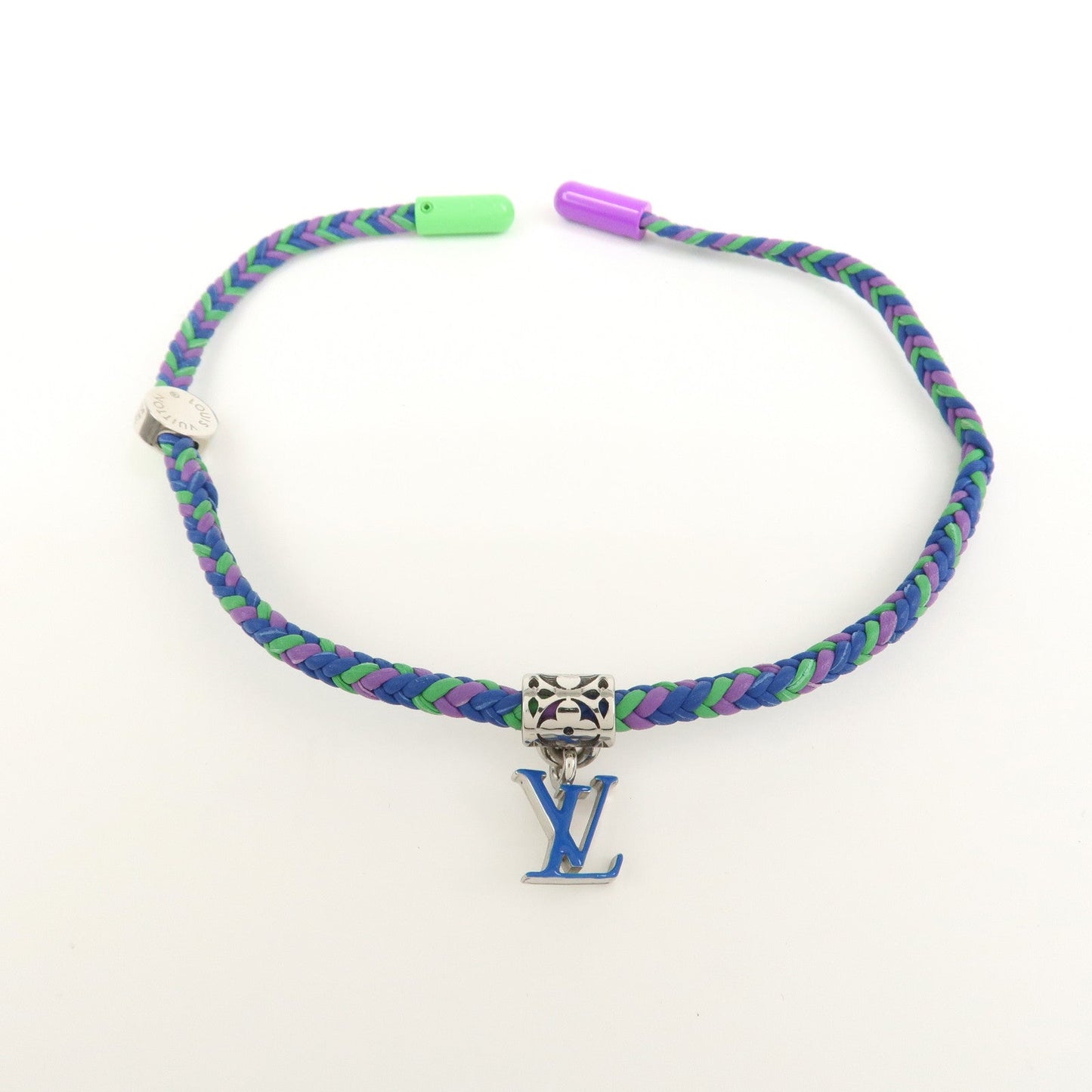 Louis Vuitton Leather Metal Bracelet Friendship Multicolor M0967