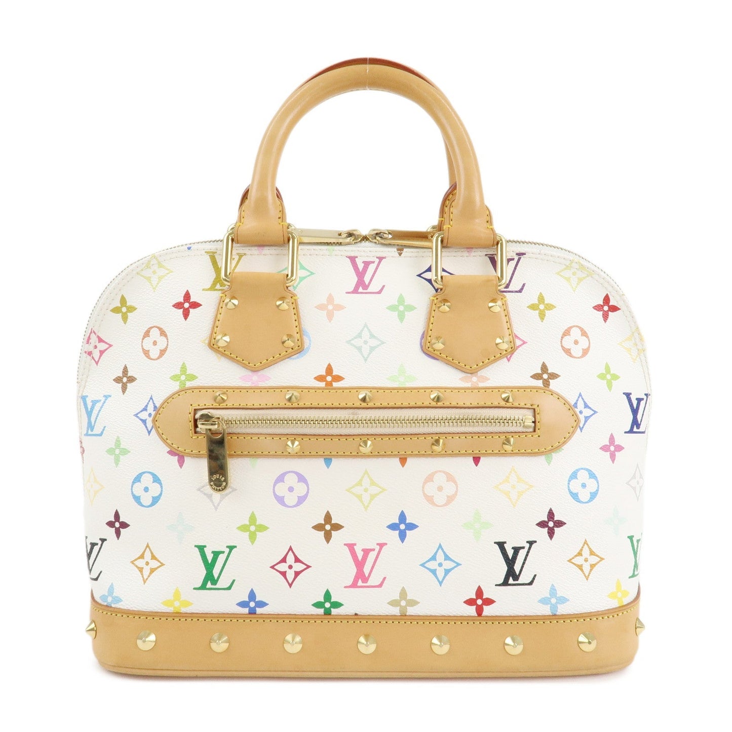 Louis Vuitton Monogram Multicolor Alma Hand Bag Blanc M92647  d