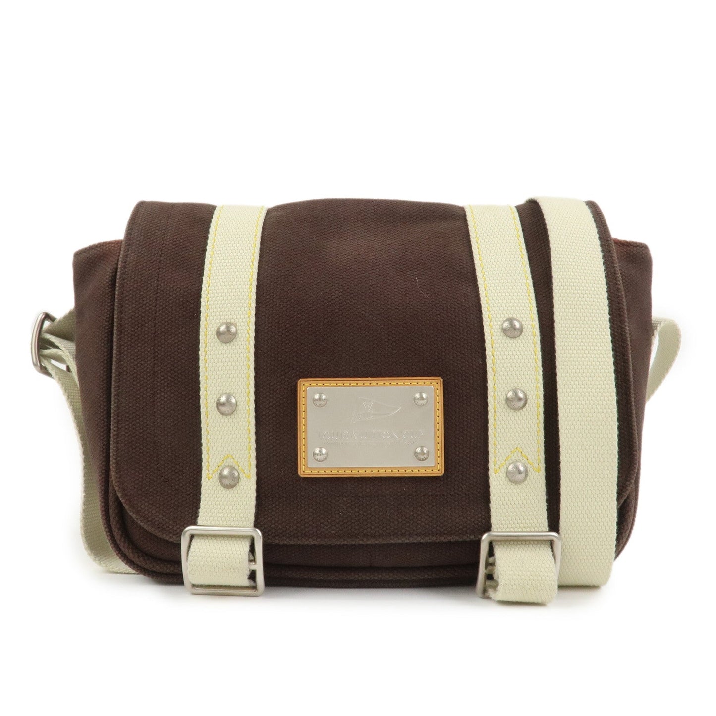 Louis Vuitton Antigua Canvas Besace PM Shoulder Bag Mocha M80661