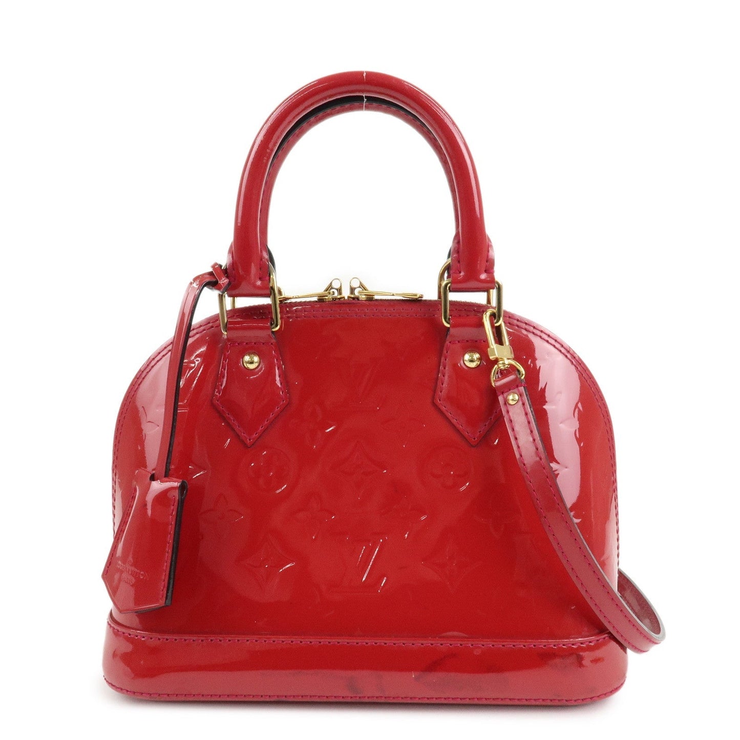 Louis Vuitton Monogram Vernis Alma BB 2Way Bag Rose Indien M91771  d