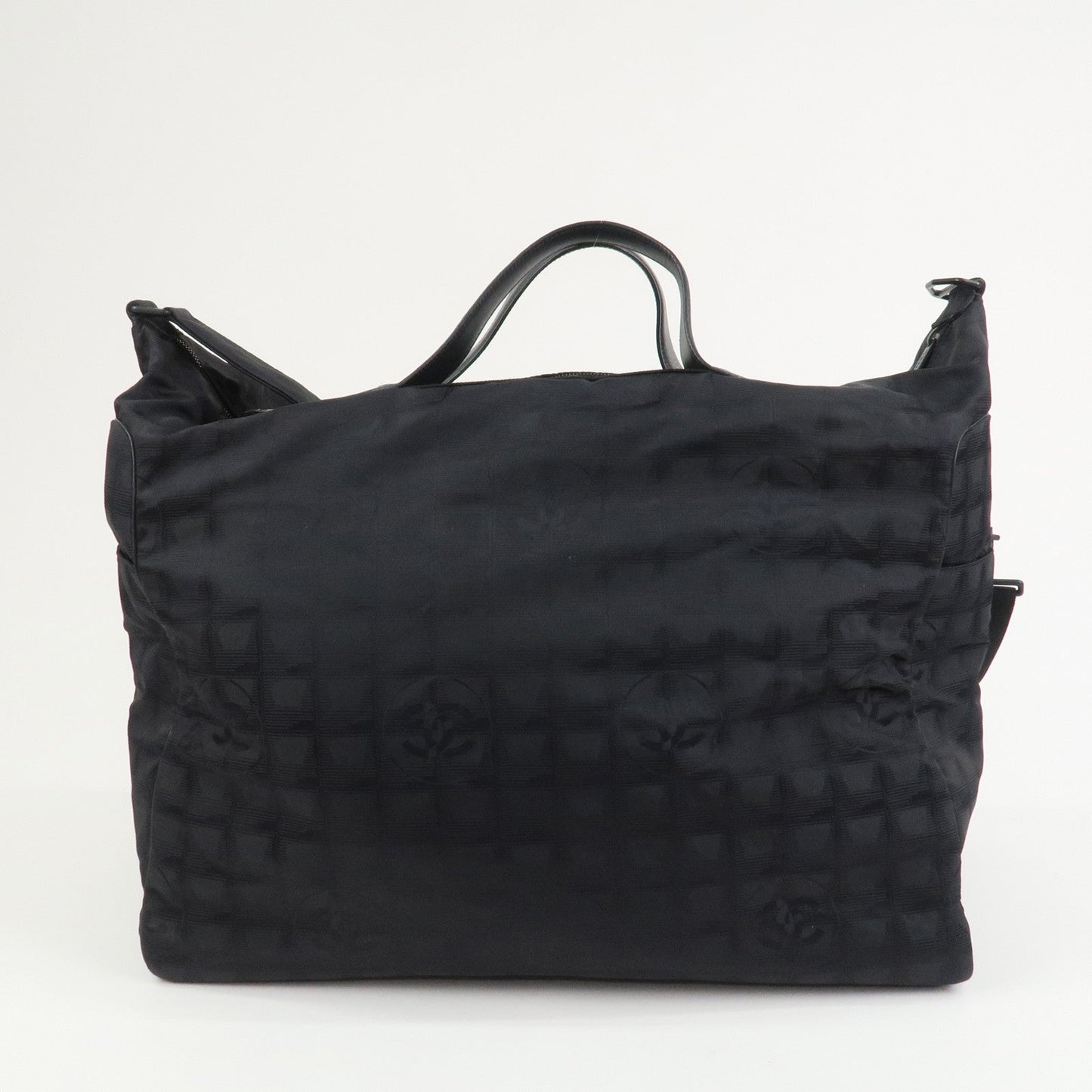 CHANEL New Travel Line Nylon Jacquard 2Way Boston Shoulder Bag