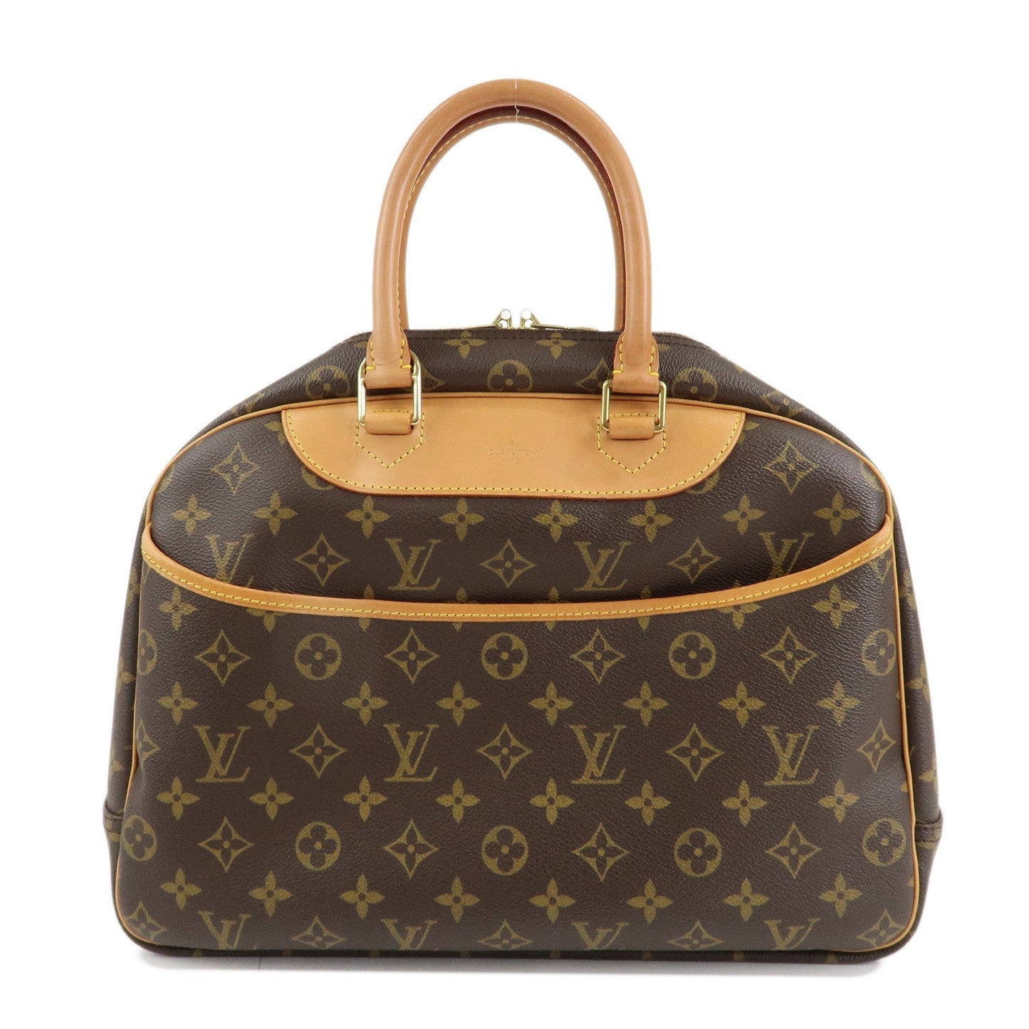 Louis Vuitton Monogram Deauville Hand Bag Brown M47270  d