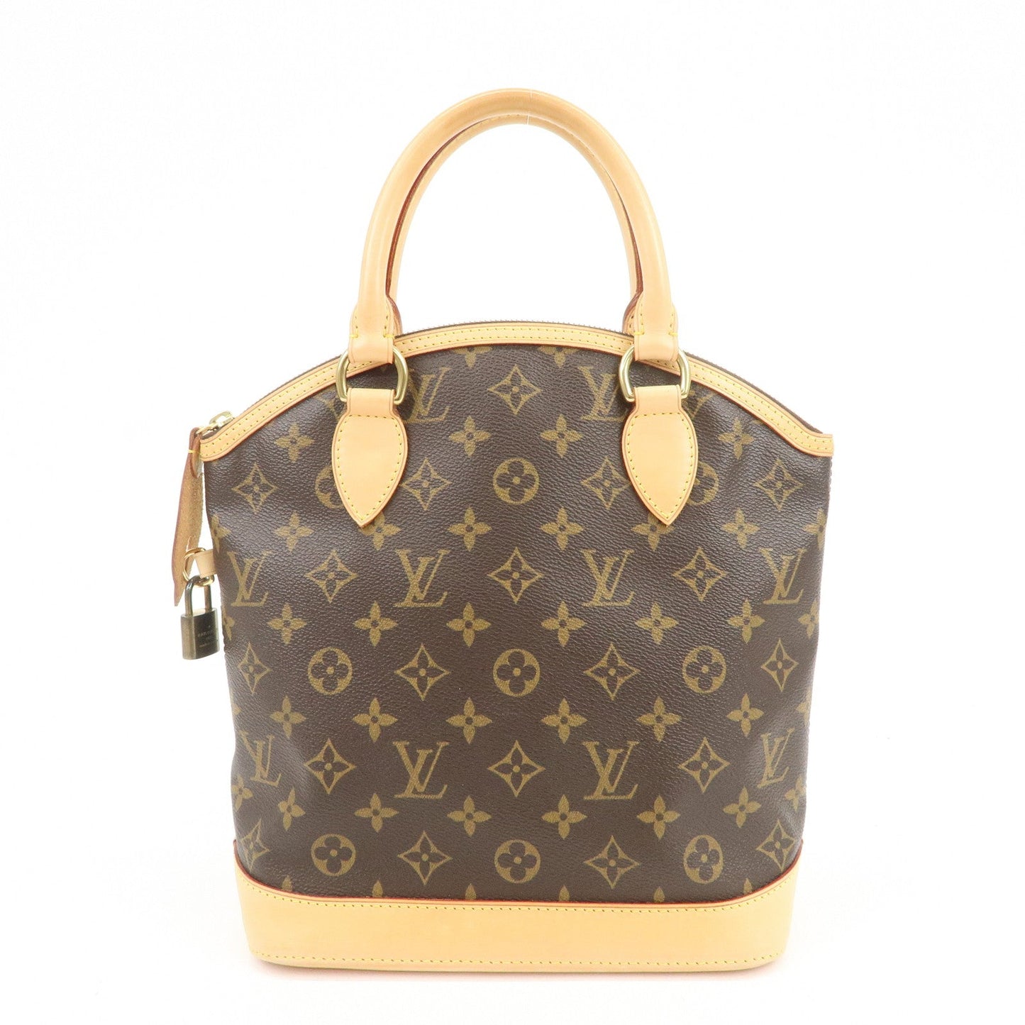 Louis Vuitton Monogram Lockit Hand Bag Brown M40102