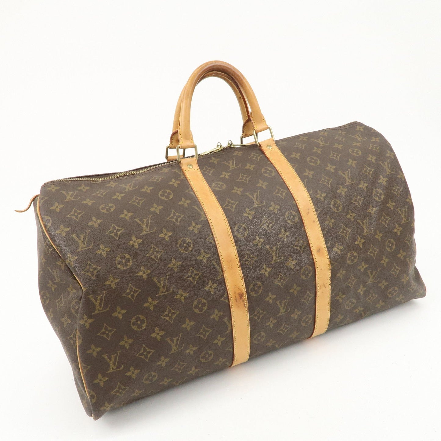 Louis Vuitton Monogram Monogram Keep All 55 Boston Bag Brown M41424  d