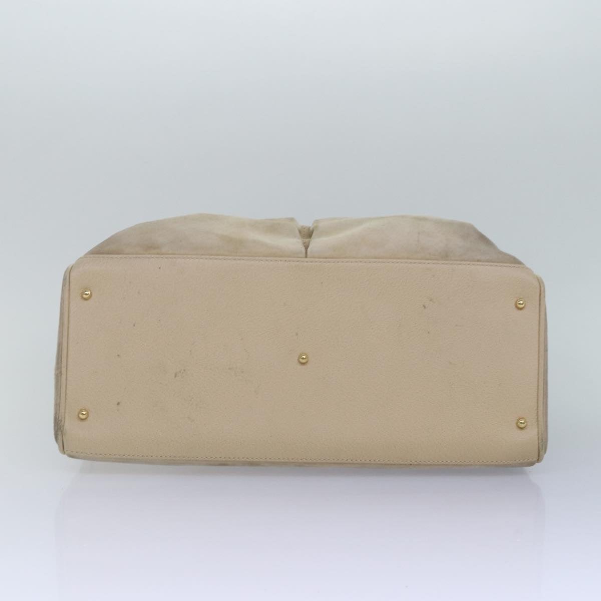 Gucci Bamboo Beige Suede Handbag