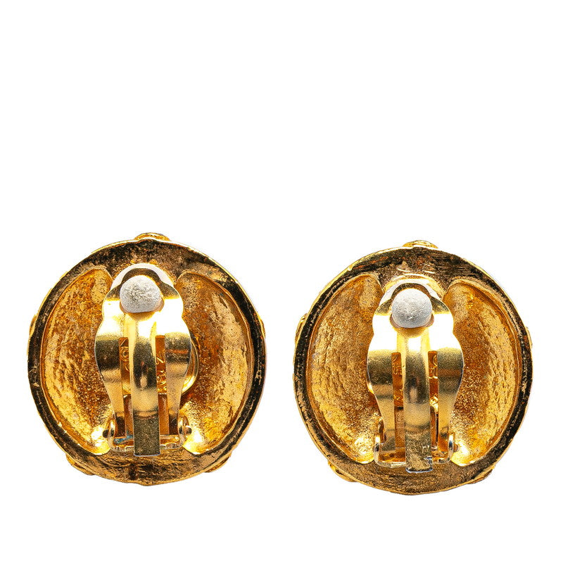 Chanel Gold Plated Coco Mark Flower   Earrings