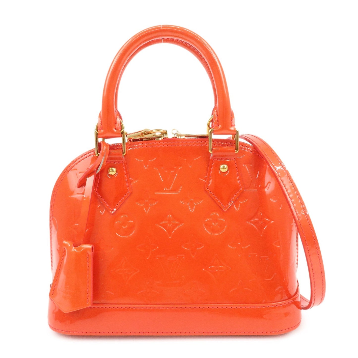 Louis Vuitton Monogram Vernis Alma BB 2Way Hand Bag Rouge M91698  d