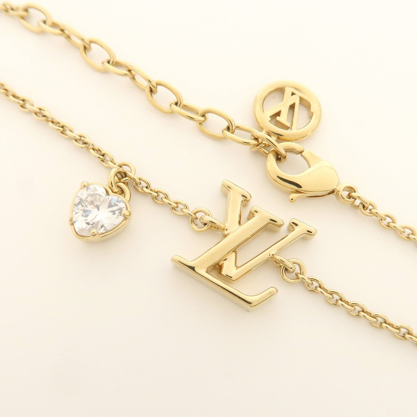 Louis Vuitton LV Bracelet Metal Strass Bracelet Gold M1342A