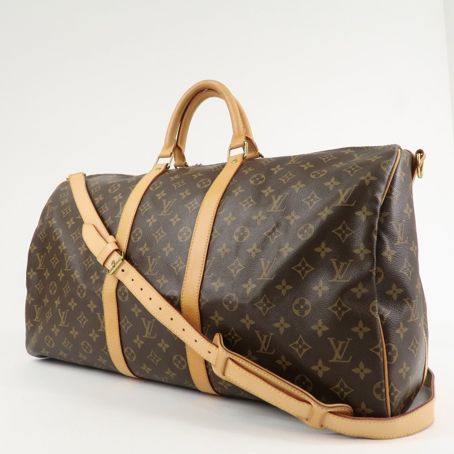 Louis Vuitton Monogram Keep All Bandouliere 55 Bag Brown M41414  d
