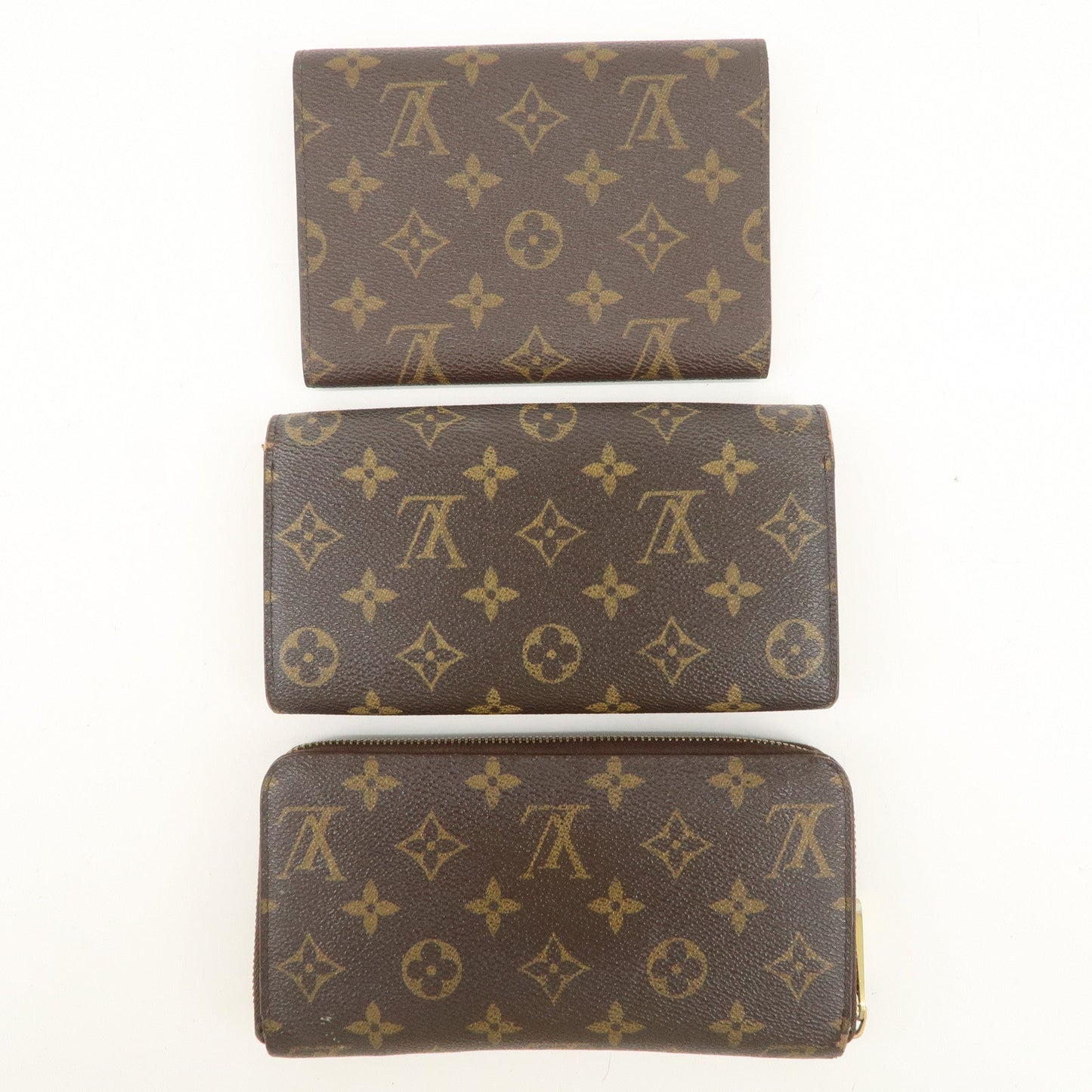 Louis Vuitton Set of 3 Monogram Long Wallet M60017 M61200 M61726  d