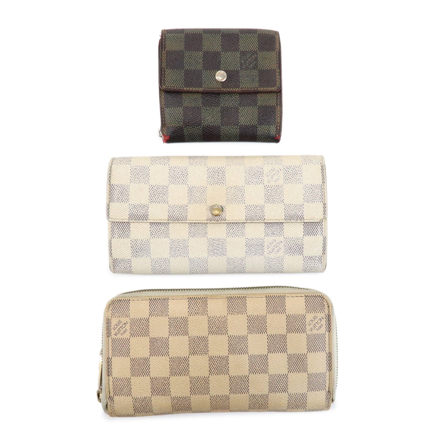Louis Vuitton Damier Azur Set Of 3 Wallet M61652/N61735/N60019