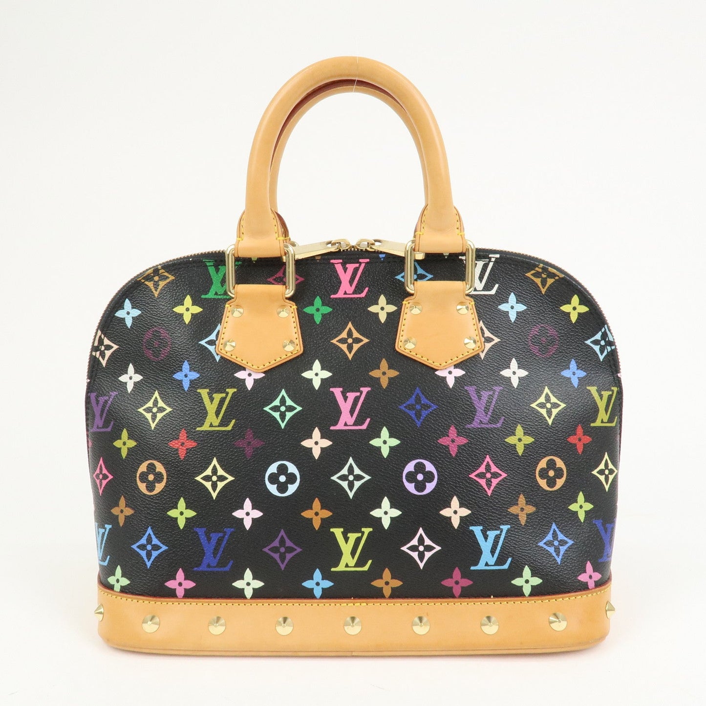 Louis Vuitton Monogram Multicolor Alma Hand Bag Noir M92646