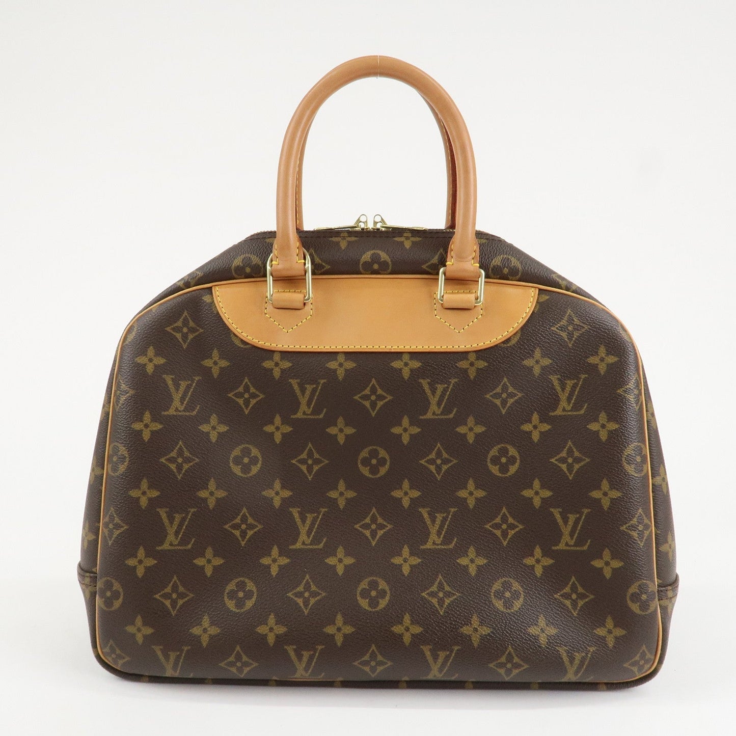 Louis Vuitton Monogram Deauville Hand Bag Brown M47270  d