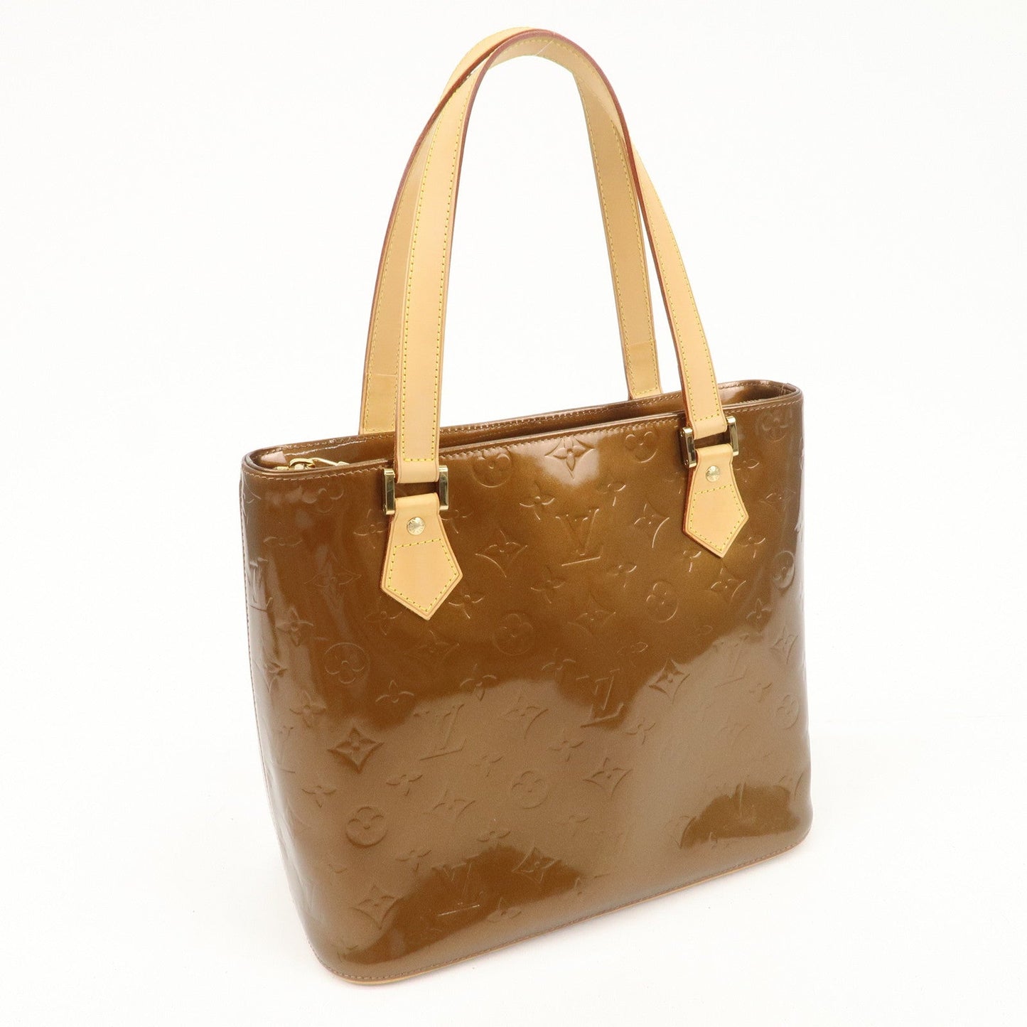Louis Vuitton Monogram Vernis Houston Tote Bag Hand Bag Bronze M91122  d