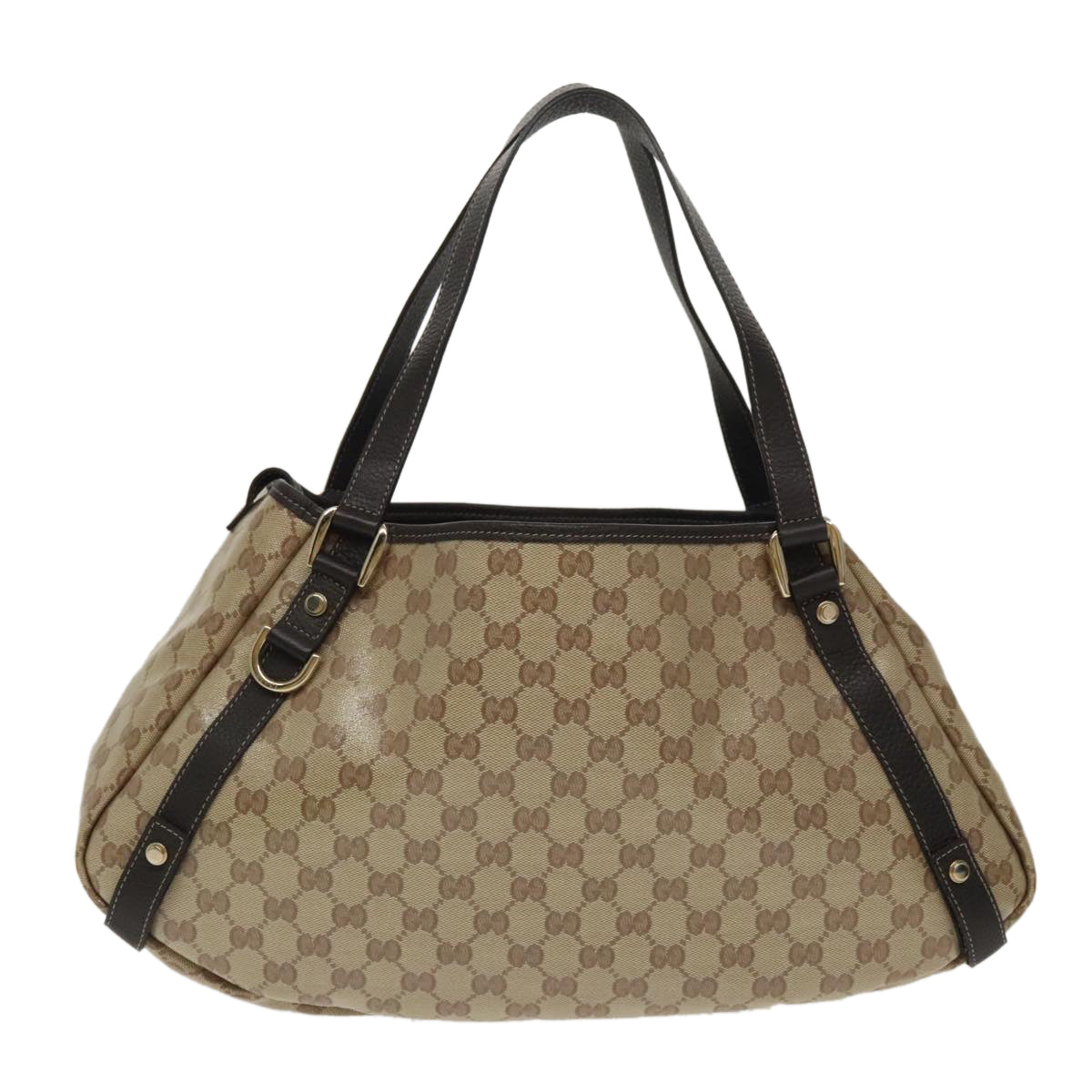 Gucci Abbey Beige Canvas Tote Bag