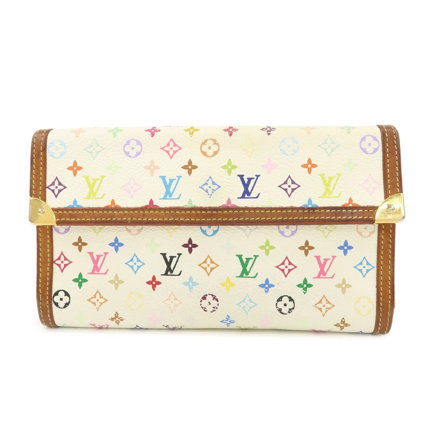 Louis Vuitton Monogram Multicolor Porte Trezor International Long Wallet ?92659
