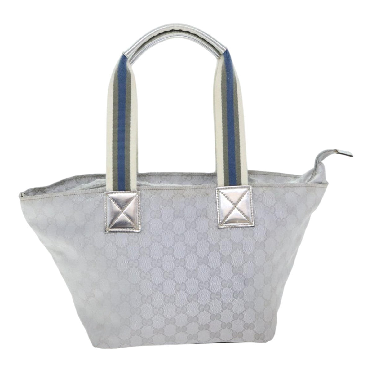 Gucci Web Grey Canvas Handbag