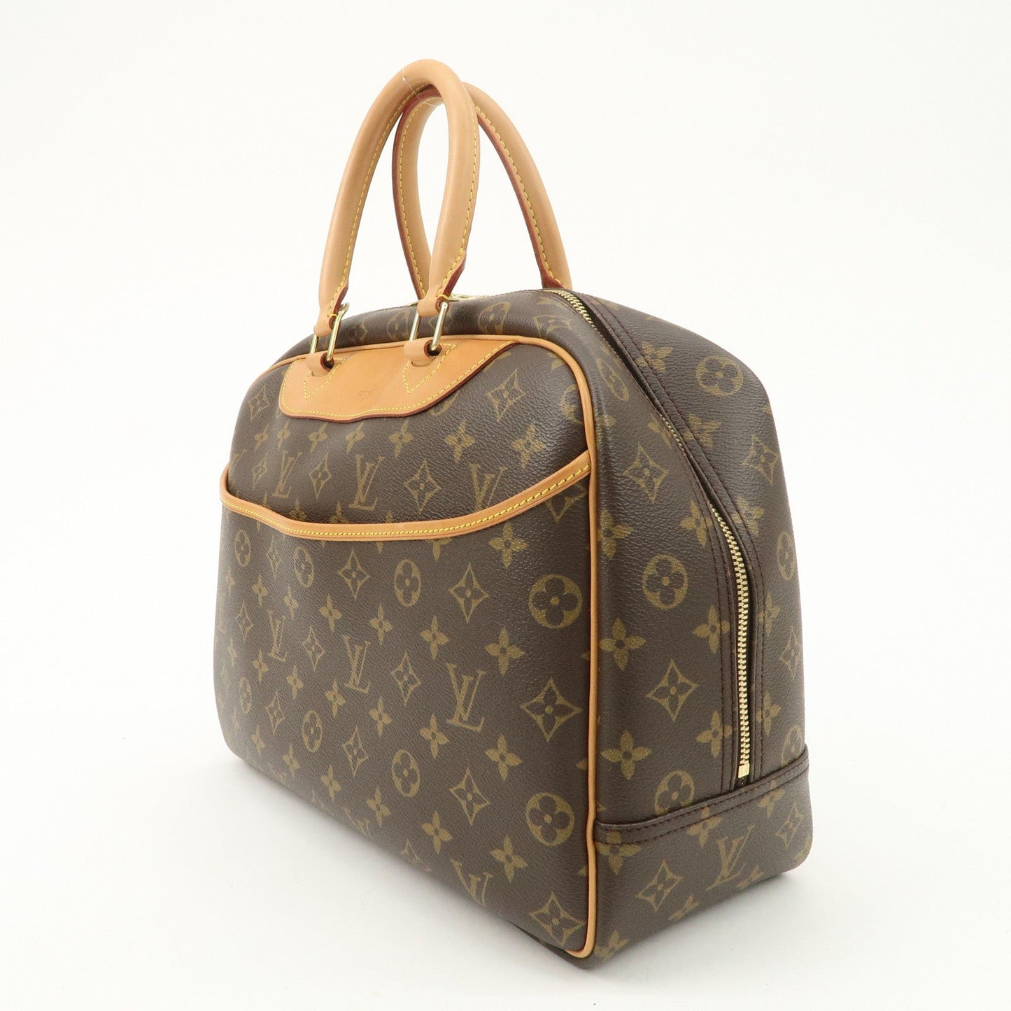 Louis Vuitton Monogram Deauville Hand Bag Brown M47270  d
