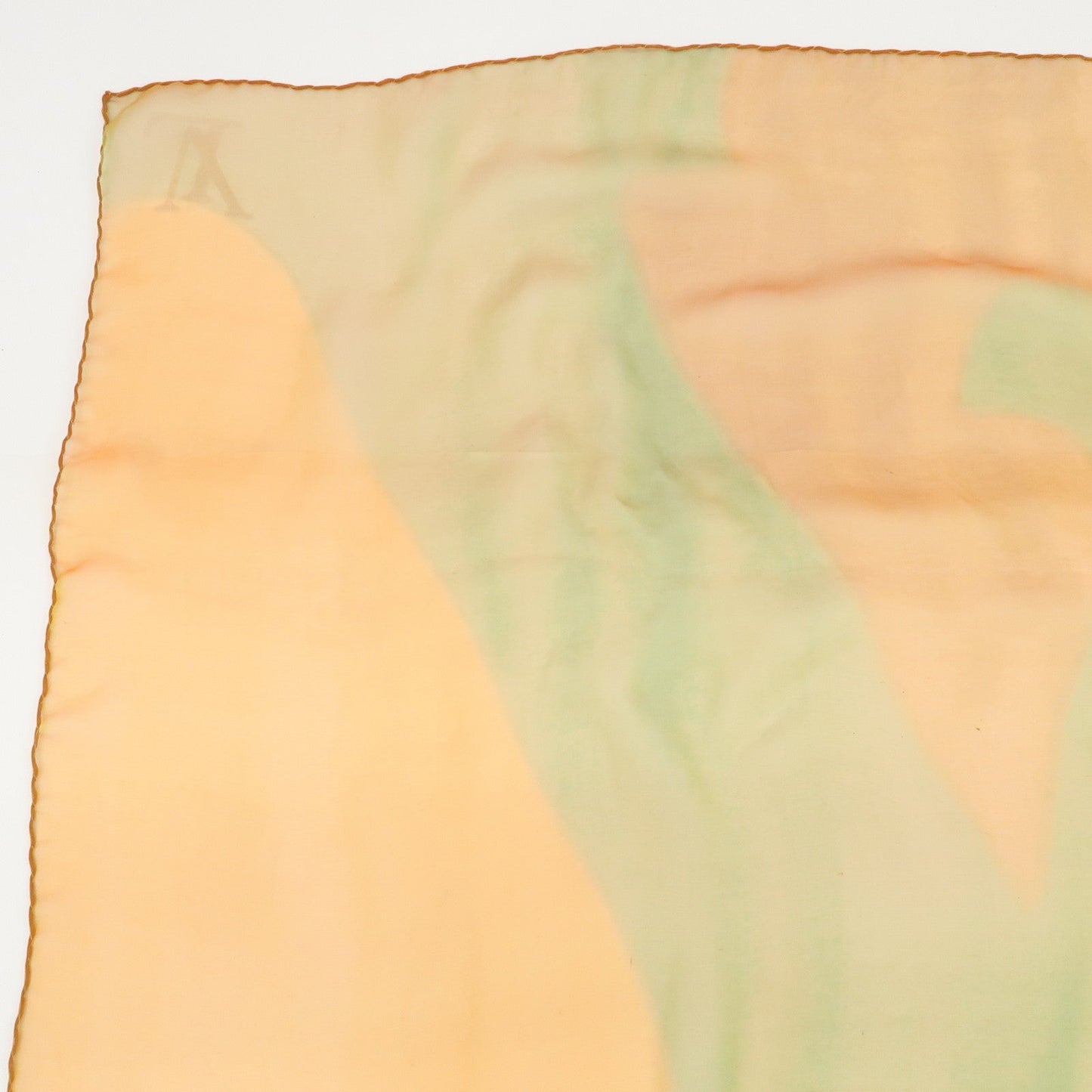 Louis Vuitton Silk 100% 90??0 Gradation Scarf Orange Green