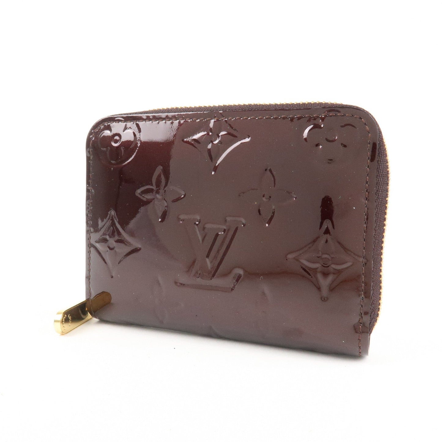 Louis Vuitton Monogram Vernis Zippy Coin Purse Amarante M93607  d