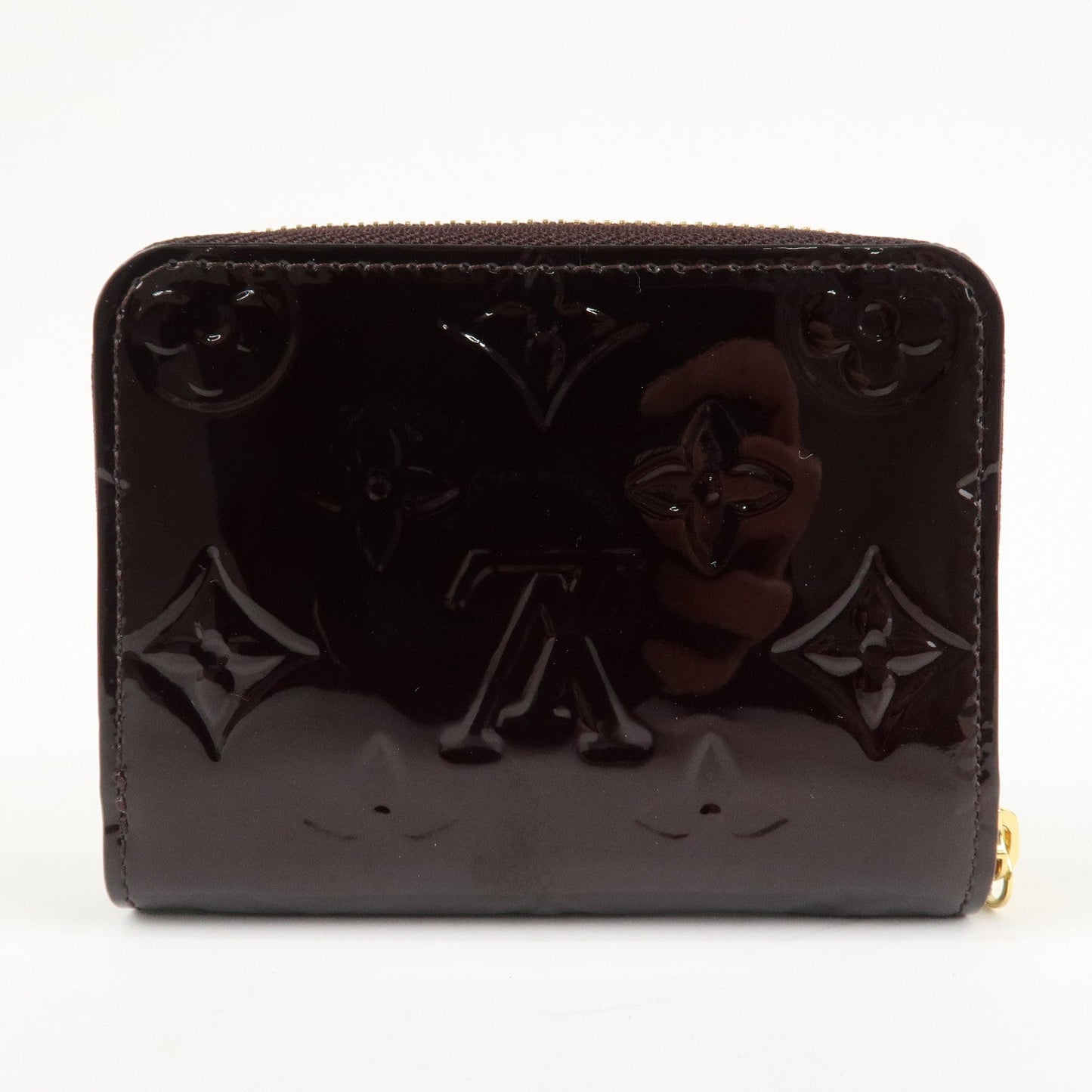 Louis Vuitton Monogram Vernis Zippy Coin Purse Amarante M93607  d