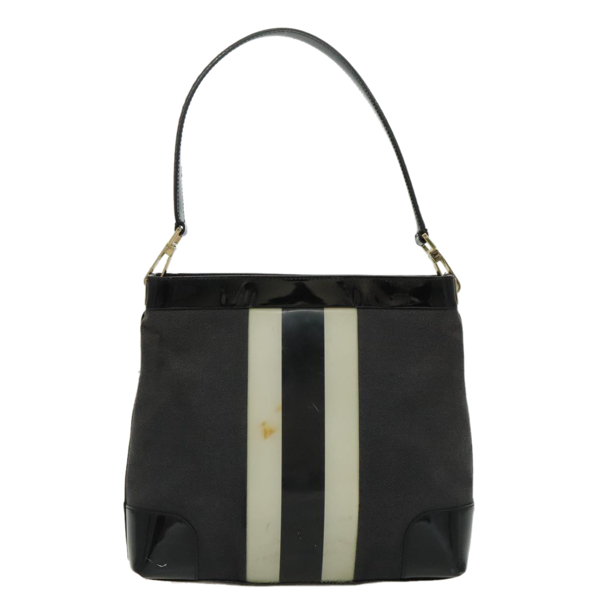 Gucci Web Grey Canvas Shoulder Bag