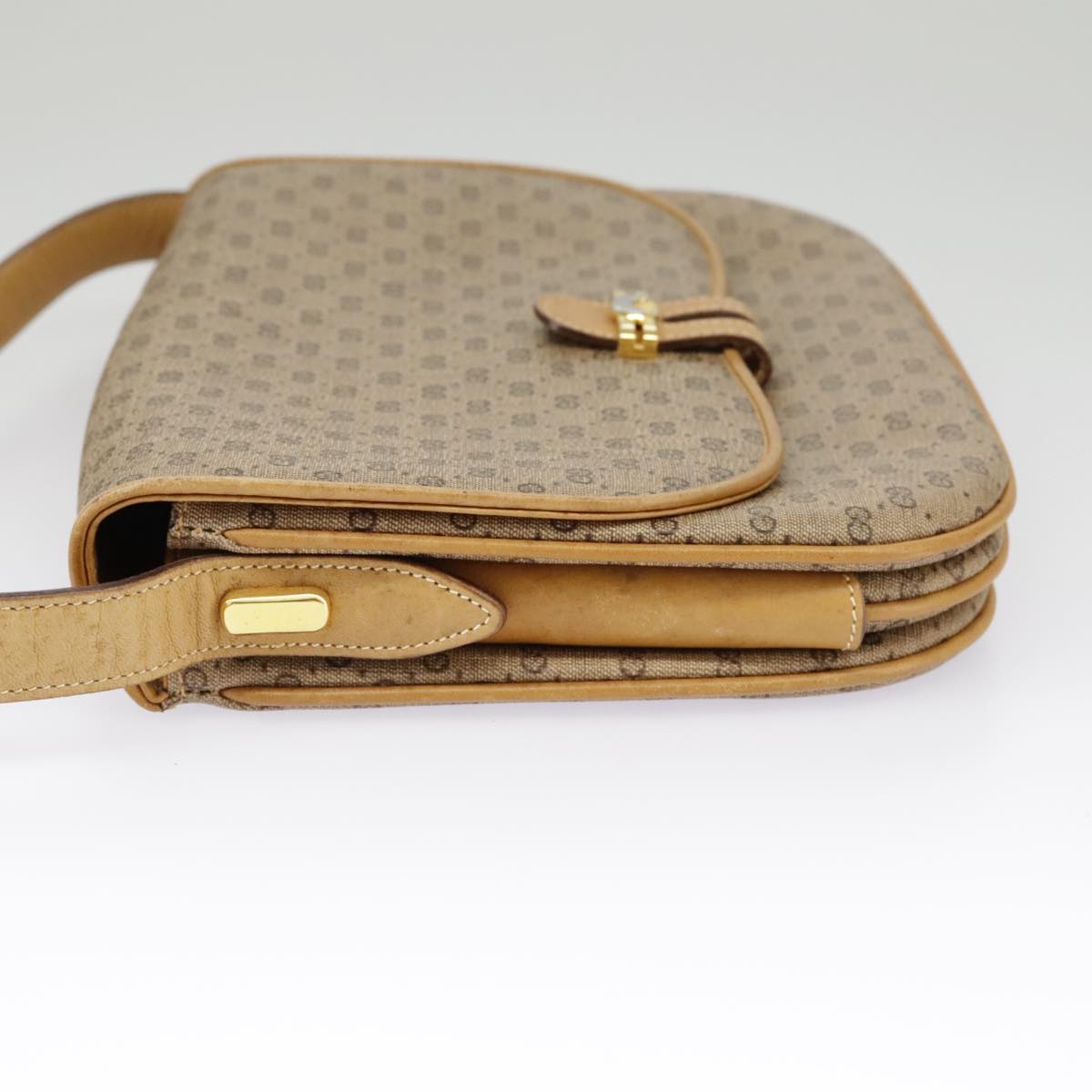Gucci Micro Small Gg Canvas Beige Canvas Shoulder Bag