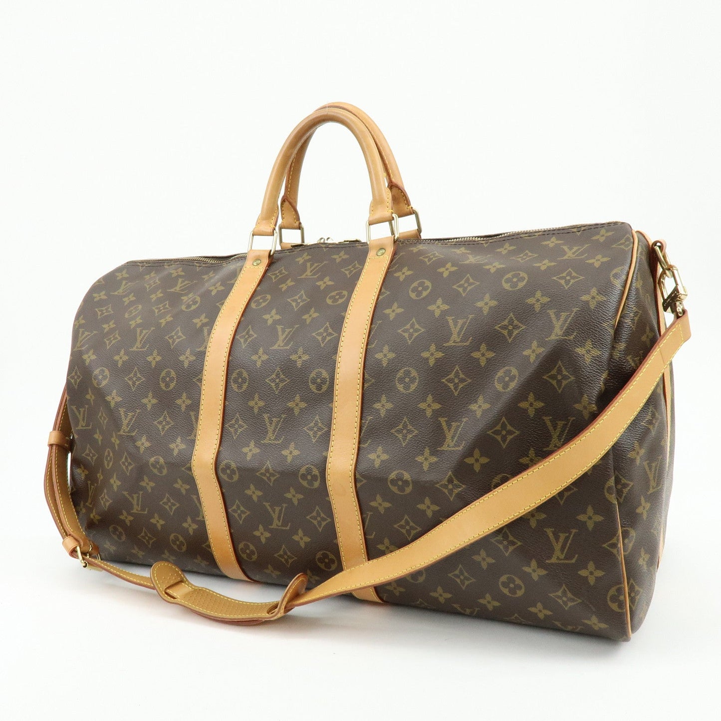 Louis Vuitton Monogram Keep All Bandouliere 55 Boston Bag M41414