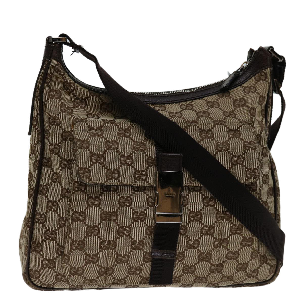 Gucci Gg Canvas Brown Canvas Shoulder Bag ( )