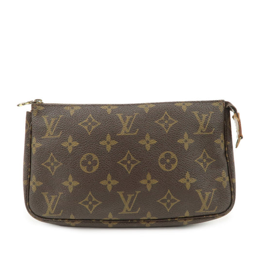 Louis Vuitton Monogram Pochette Accessoires Hand Bag Brown M51980
