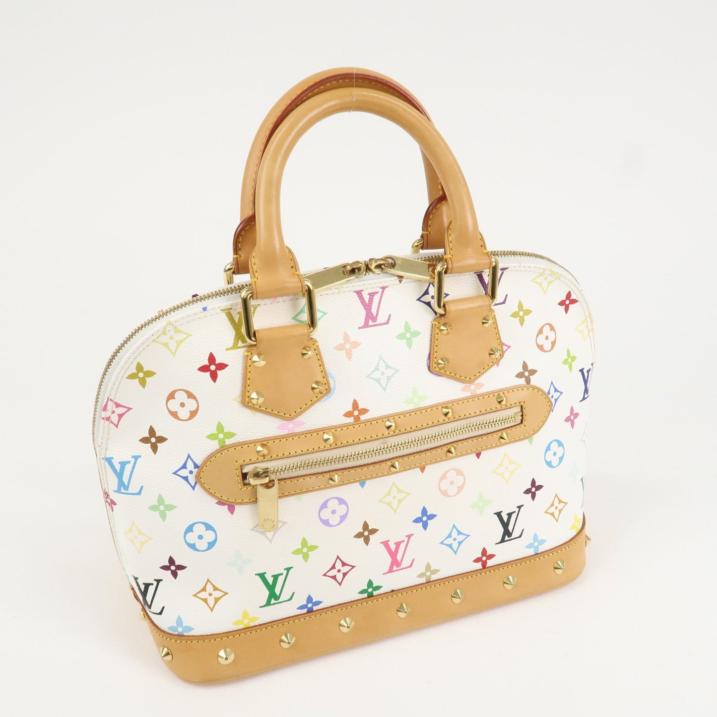 Louis Vuitton Monogram Multicolor Alma Hand Bag Blanc M92647  d